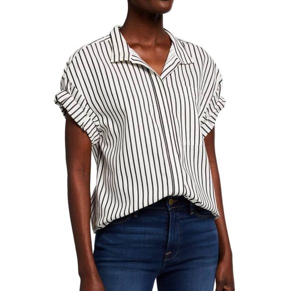 FRAME “Sheila” pocket button down shirt - Picture 4 of 13